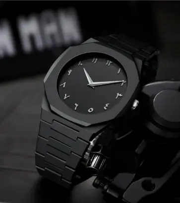 1st copy AURA WATCH Black colour Arabic Numbers .